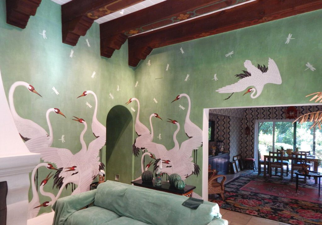 Green Faux Finished Wall Paper Match by Artist Jeff Raum in The Creatives Daily